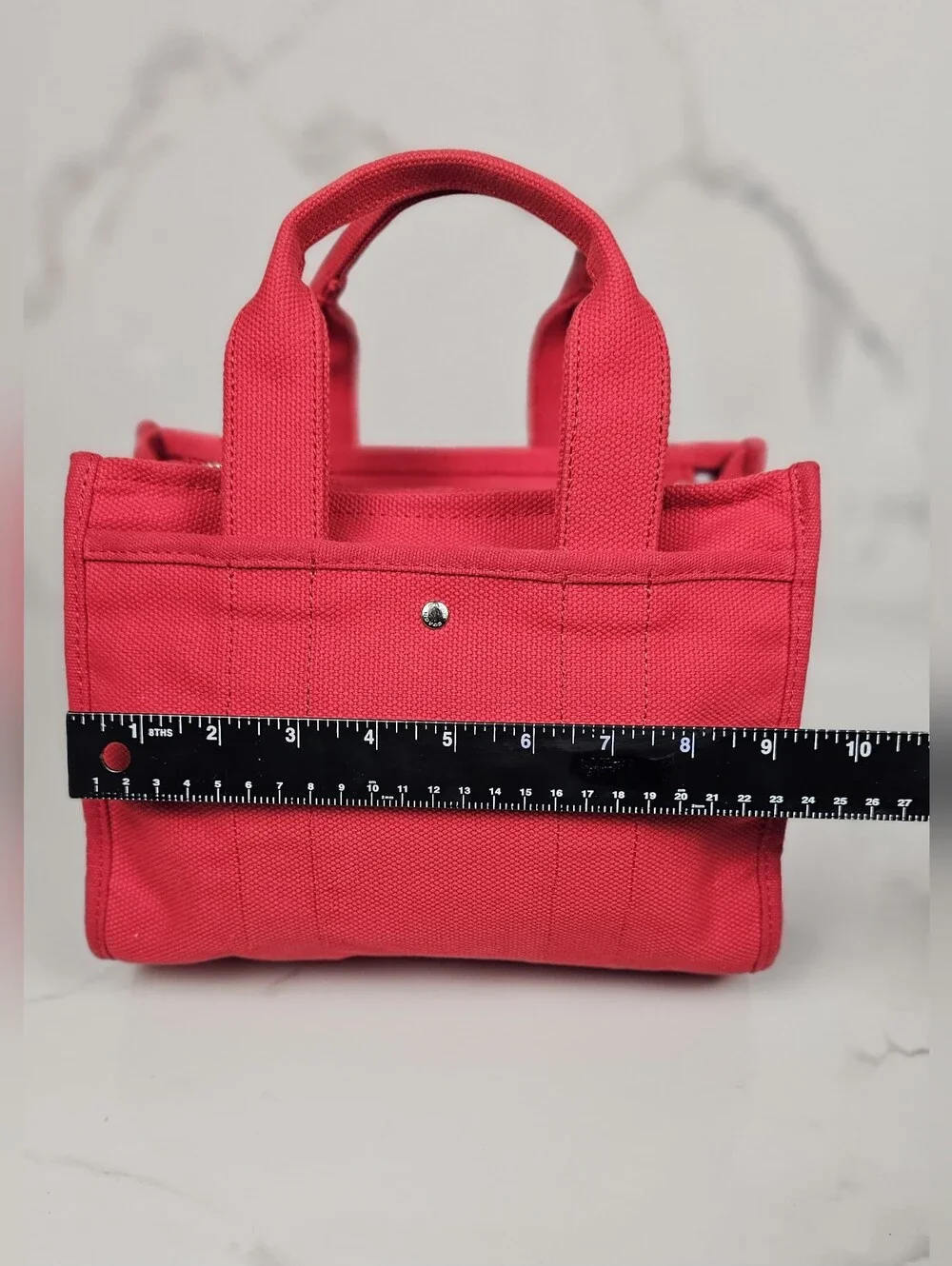 Coach Canvas Tote Bag Red New York Logo Crossbody Shoulder Purse‎